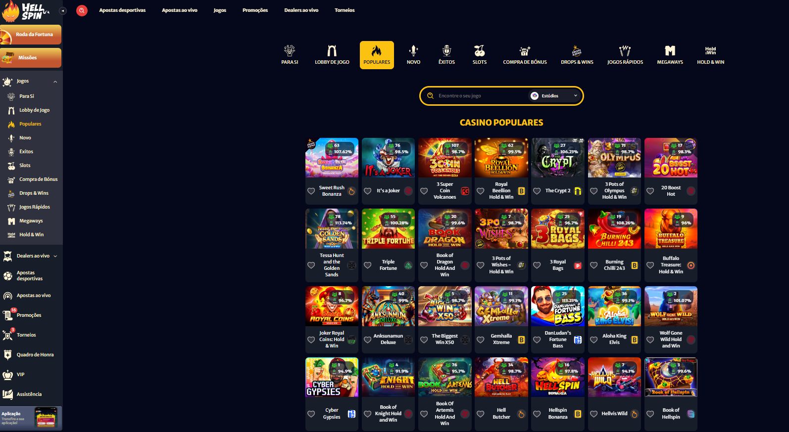 HellSpin — Os jogos em destaque