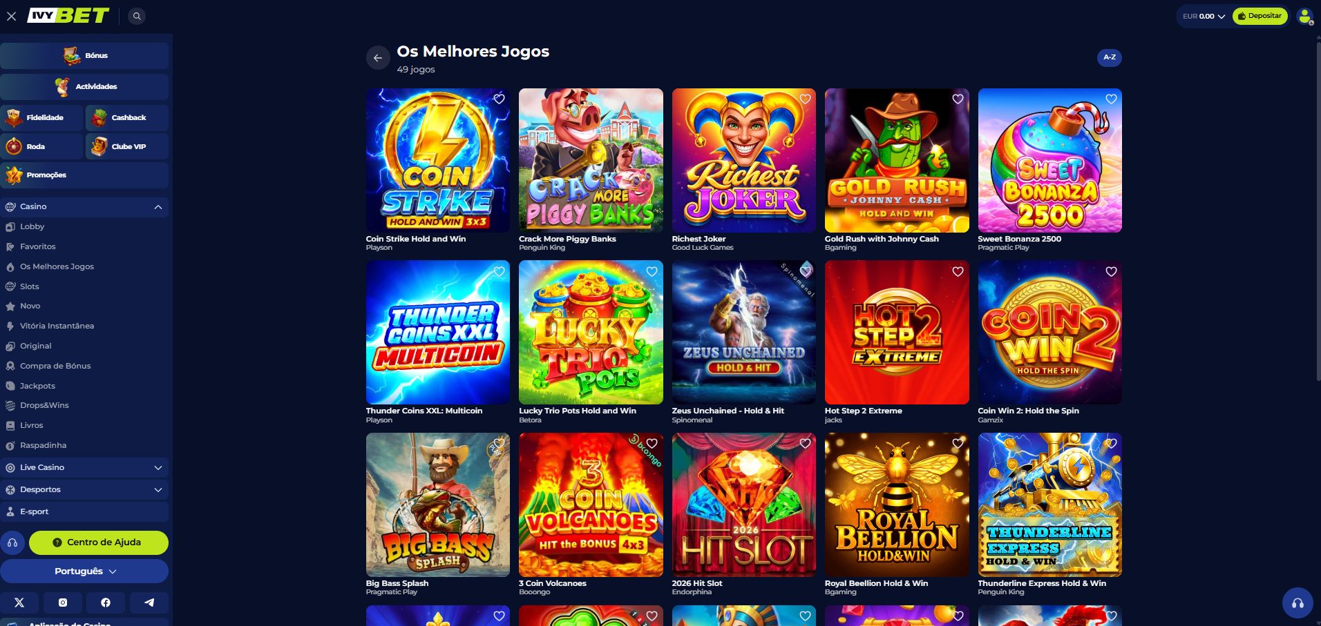 IvyBet — As slots em destaque
